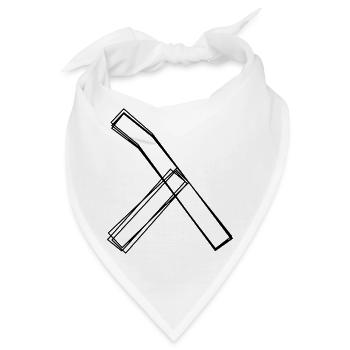 Griechischer Buchstabe Lambda handgezeichnet - Bandana - Weiß - Vorne