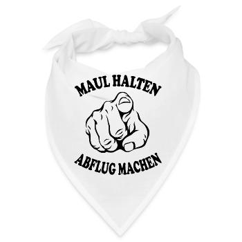Maul halten Abflug machen Schnauze halten - Bandana - Weiß - Vorne