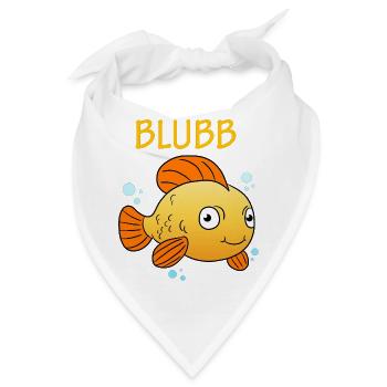 Blubb Goldfisch Süßer Fisch Aquarium Fischchen - Bandana - Weiß - Vorne