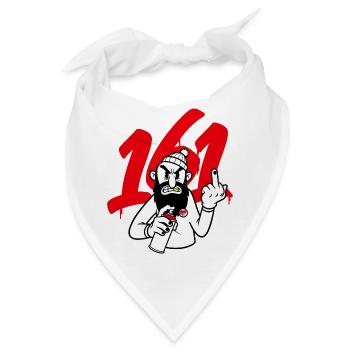 Graffiti-Bärtiger Rebell mit Spray - Bandana - Weiß - Vorne