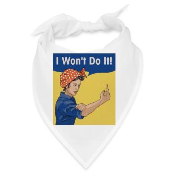 Ich werde es nicht tun - Bandana - Weiß - Vorne