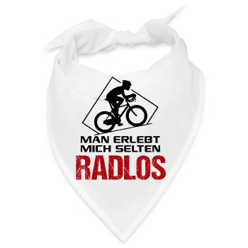 Radlos Fahrradfahrer Fahrradfahrerin Sprüche - Bandana - Weiß - Vorne