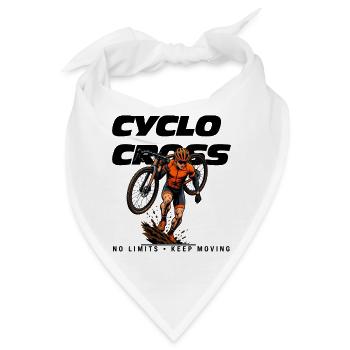 Cyclocross No Limits - Keep Moving Fahrrad T-Shirt - Bandana - Weiß - Vorne
