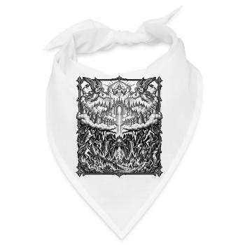 Gothic Höllenkathedrale - Bandana - Weiß - Vorne