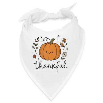 Süßer Kawaii Kürbis Herbst Design - Bandana - Weiß - Vorne