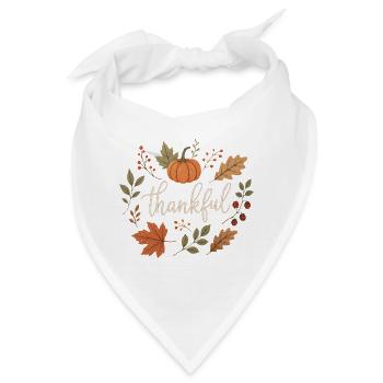 Kürbis Botanisches Herbst Design - Bandana - Weiß - Vorne