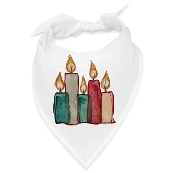 Candle Quartet Aquarell Glow - Bandana - Weiß - Vorne