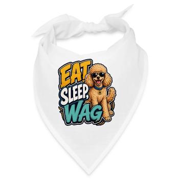Pudel - Bandana - Weiß - Vorne