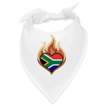 Southafrica Heart on Fire - Bandana - Weiß - Vorne