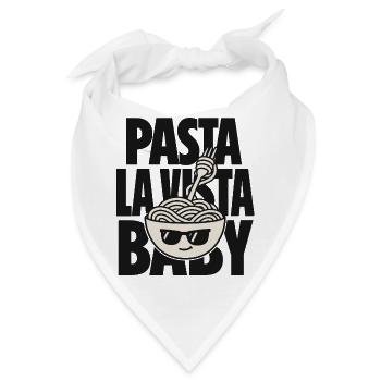 Pasta La Vista Baby – Spaghetti mit Sonnenbrille - Bandana - Weiß - Vorne