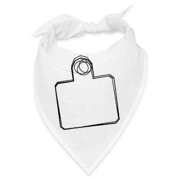 Schneidebrett handgezeichnet - Bandana - Weiß - Vorne