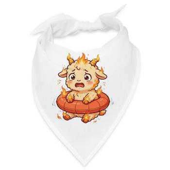 Schwimmring Fire Goat Shirt Pool Panik feuer ziege - Bandana - Weiß - Vorne