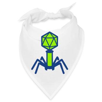 Bakteriophage Virus Icon - Bandana - Weiß - Vorne