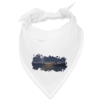 Meer und Land. Westküste bei Sonnenuntergang. - Bandana - Weiß - Vorne