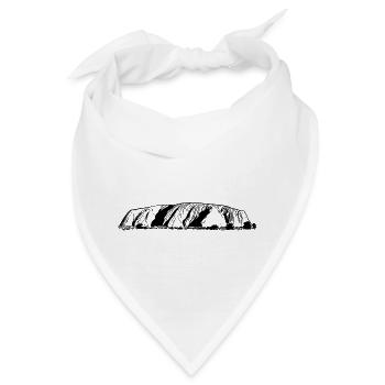 Ayers Rock, Uluru, Australien, Berg, mountain - Bandana - Weiß - Vorne