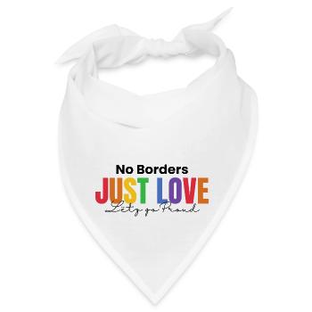 Ohne Grenzen, nur Liebe – Letz Go Proud - Bandana - Weiß - Vorne