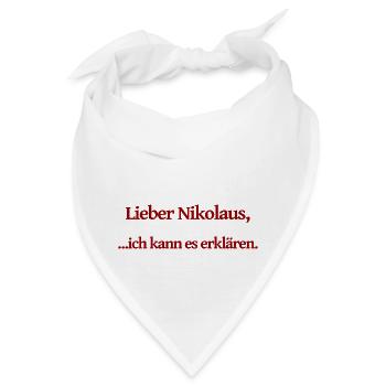 lieber nikolaus - Bandana - Weiß - Vorne