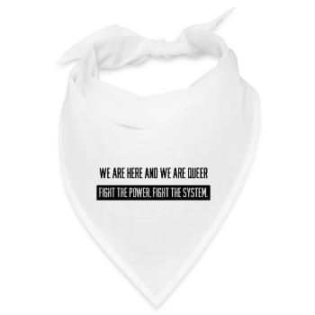 here queer - Bandana - Weiß - Vorne