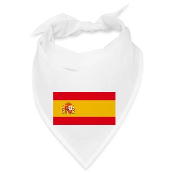 100% spanische spanische Flagge - Bandana - Weiß - Vorne