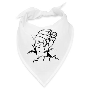 FIST BURSTING - Bandana - Weiß - Vorne