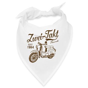 Simson Schwalbe Zweitakt Freunde - Bandana - Weiß - Vorne
