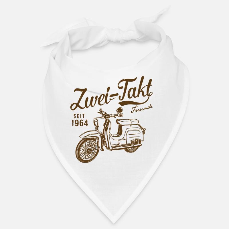 Simson Schwalbe Zweitakt Freunde - Bandana - Weiß