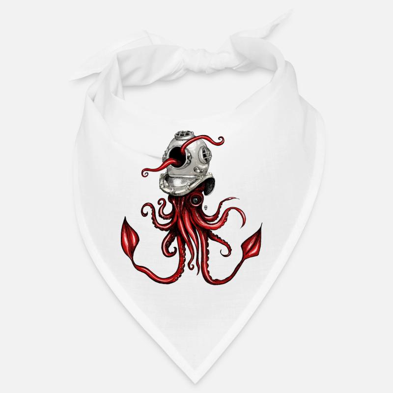 Squid with Diving Helmet Bandana