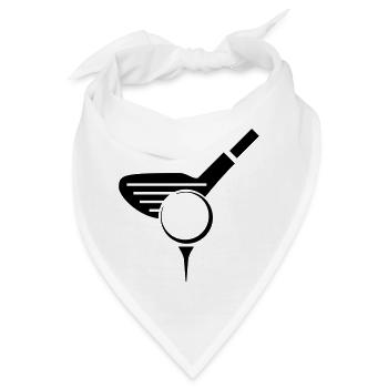 Golf - Golfball - Bandana - Weiß - Vorne
