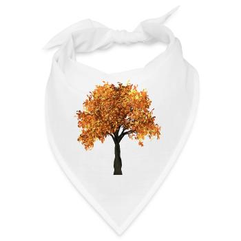 tree baum blaetter herbst niederlassungen isoliert - Bandana - Weiß - Vorne