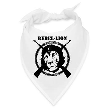 Rebellenlöwe kämpfen - Bandana - Weiß - Vorne
