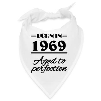 Born in 1969 Aged to perfection - Bandana - Weiß - Vorne