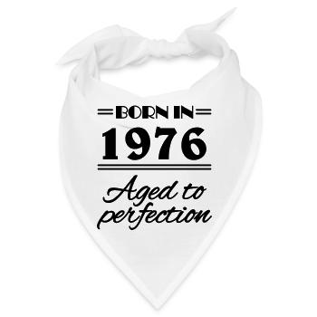Born in 1976 Aged to perfection - Bandana - Weiß - Vorne