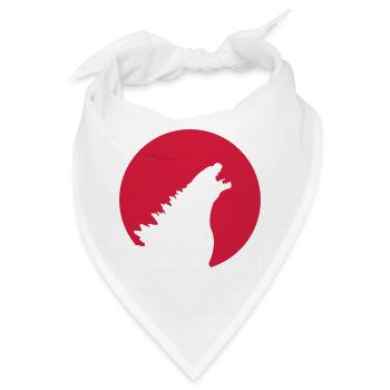 Kaiju in der Flagge von Japan - Bandana - Weiß - Vorne