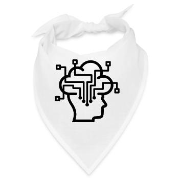 Datenschutz Cloud Vernetzt Denken - Bandana - Weiß - Vorne