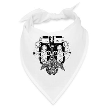 Phoropter Eule beim Sehtest - Bandana - Weiß - Vorne