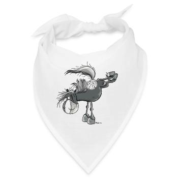 Witziger Appaloosa - Westernpferd - Bandana - Weiß - Vorne