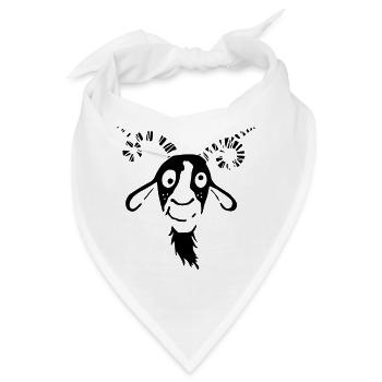 Witzige Ziege - Bandana - Weiß - Vorne