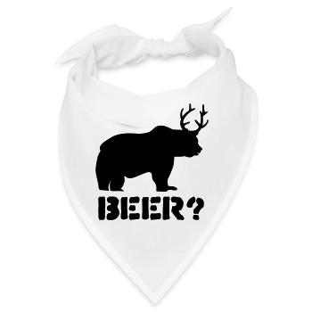 beer - Bandana - Weiß - Vorne