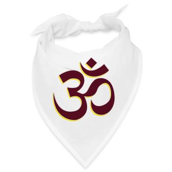 Ohm Symbol Yogaentwurf Aum Symbol OM-Symbol - Bandana - Weiß - Vorne