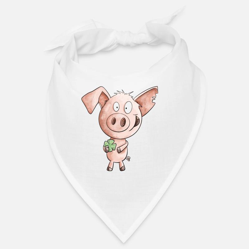Happiness Pig With Cloverleaf Bandana
