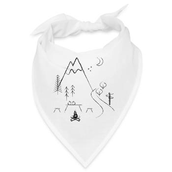 Outdoor Abenteuer | Entschleunigung im Wald - Bandana - Weiß - Vorne