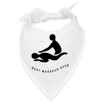 BEST MASSEUR EVER - Bandana - Weiß - Vorne