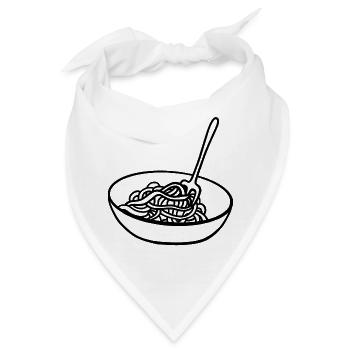 Teller Spaghetti - Bandana - Weiß - Vorne