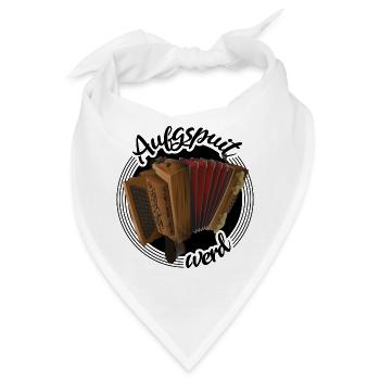 Steirische Harmonika - Aufgspuit werd | ZiachON! - Bandana - Weiß - Vorne
