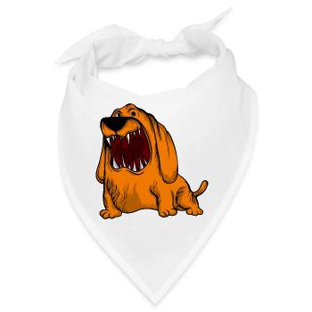 Furchtbarer orangefarbener Knurrer Welpe - Bandana - Weiß - Vorne