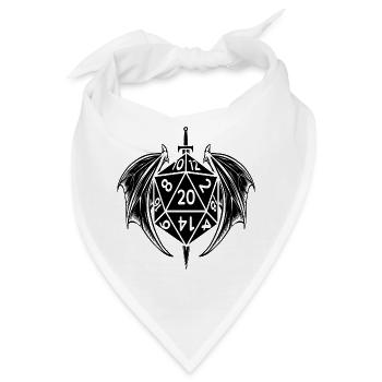 pen and paper dm würfel - Bandana - Weiß - Vorne
