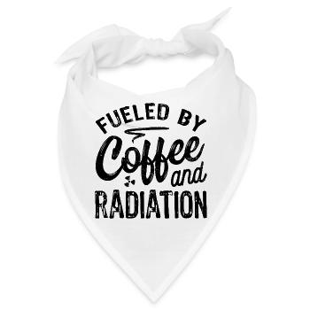 Angetrieben durch Kaffee und Strahlung - Bandana - Weiß - Vorne