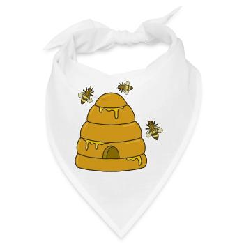 Bienen Bienen Bienen Honig - Bandana - Weiß - Vorne