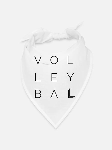 volleyball type font letters symbol Logo icon - Bandana - Weiß - Vorne