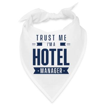 Vertrau mir ich bin ein Hotel Manager Hoteldirekto - Bandana - Weiß - Vorne
